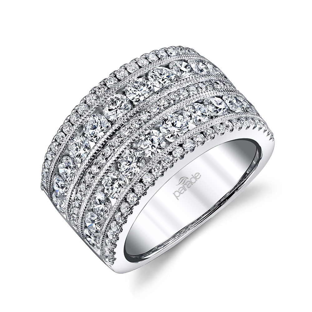 Large statement 18k white gold and diamond fashion band from the Lumiere Collection by Parade Design.