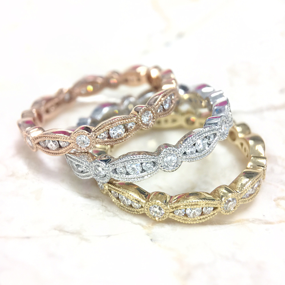 Designer diamond fashion stackable ring by Parade Design.