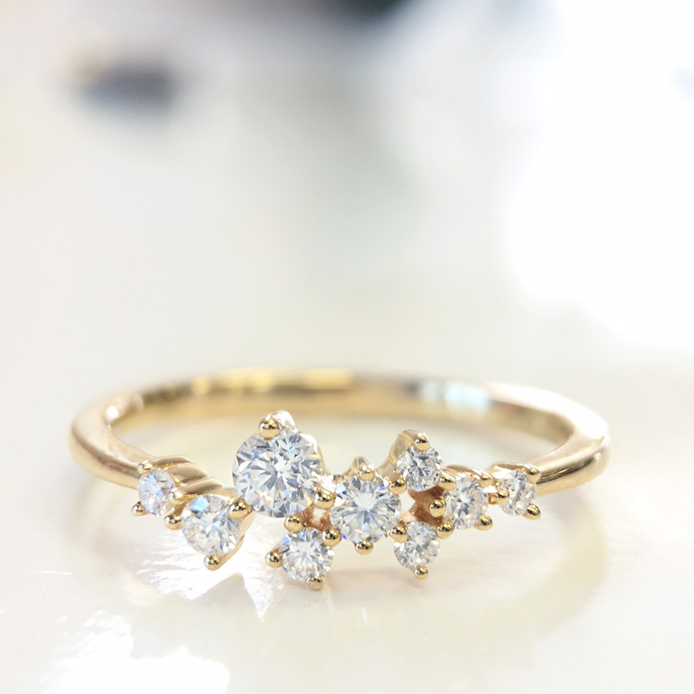 Designer diamond cluster fashion ring by Parade Design.